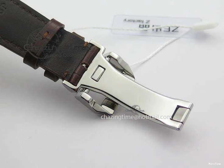 MIROTIME 0719 Supportive Portuguese Chrono IW371431 ZF 1:1 Best Edition Gray Dial On Brown Leather Strap A79350 (Slim Movement) 7261